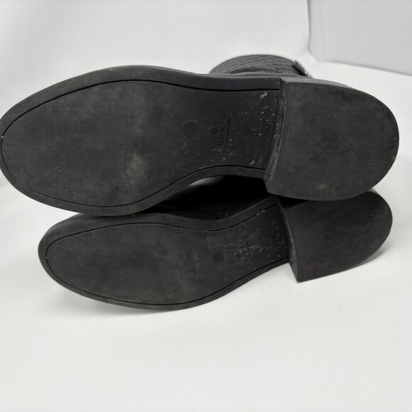 Gucci Microguccissima Leather Ankle Boots Black Size 37.5 / 7.5 - Picture 10 of 13